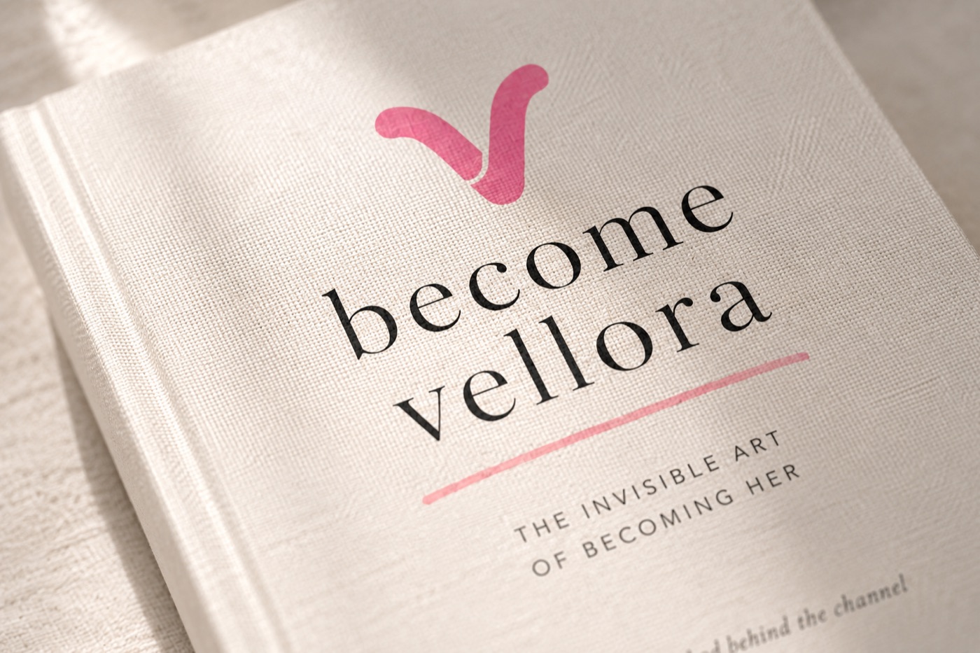 close-up of the linen become vellora cover